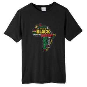 Black History Month Honoring Past Inspiring Future Women Tall Fusion ChromaSoft Performance T-Shirt