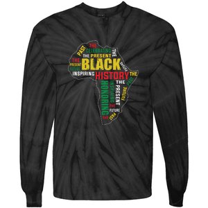 Black History Month Honoring Past Inspiring Future Women Tie-Dye Long Sleeve Shirt