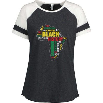 Black History Month Honoring Past Inspiring Future Women Enza Ladies Jersey Colorblock Tee