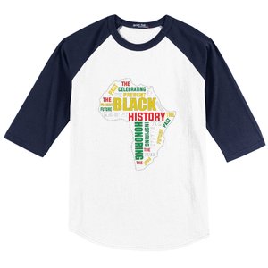 Black History Month Honoring Past Inspiring Future Women Baseball Sleeve Shirt