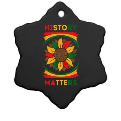 Black History Month African American History Matters Ceramic Star Ornament