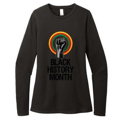 Black History Month African American Black Fist February Womens CVC Long Sleeve Shirt