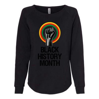 Black History Month African American Black Fist February Womens California Wash Sweatshirt