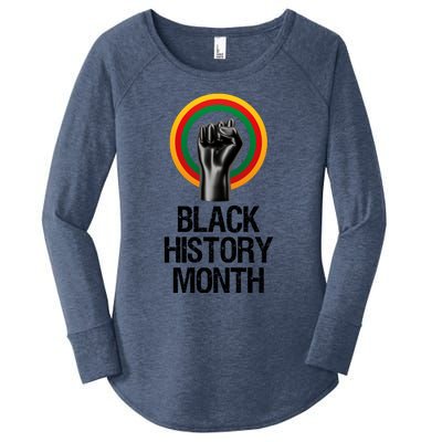 Black History Month African American Black Fist February Women's Perfect Tri Tunic Long Sleeve Shirt