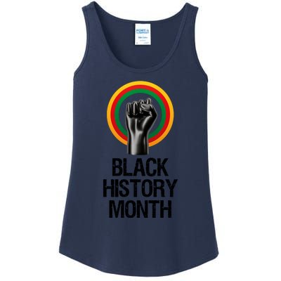 Black History Month African American Black Fist February Ladies Essential Tank