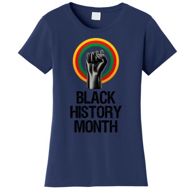 Black History Month African American Black Fist February Women's T-Shirt