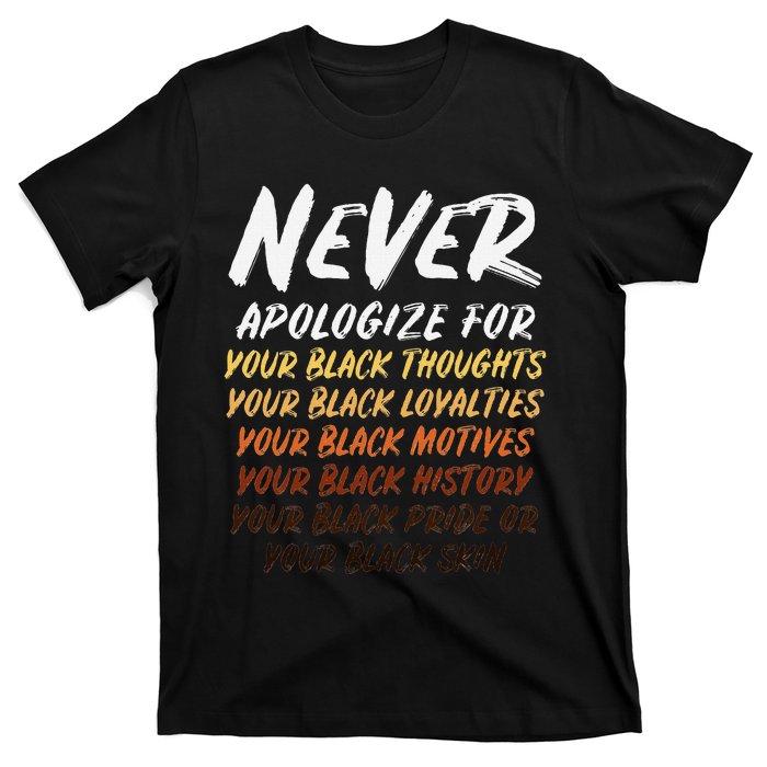 Black History Month Not Sorry For Being Black T-Shirt