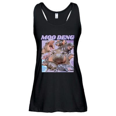 Baby Hippo Moo Deng Ladies Essential Flowy Tank