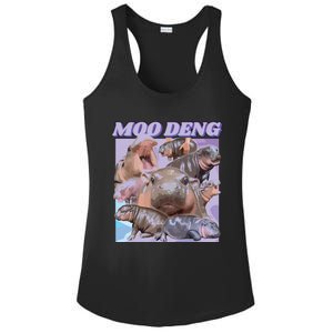 Baby Hippo Moo Deng Ladies PosiCharge Competitor Racerback Tank