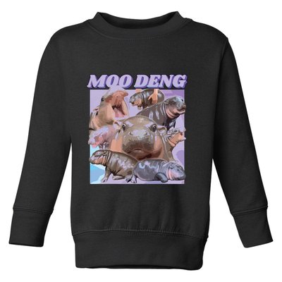 Baby Hippo Moo Deng Toddler Sweatshirt