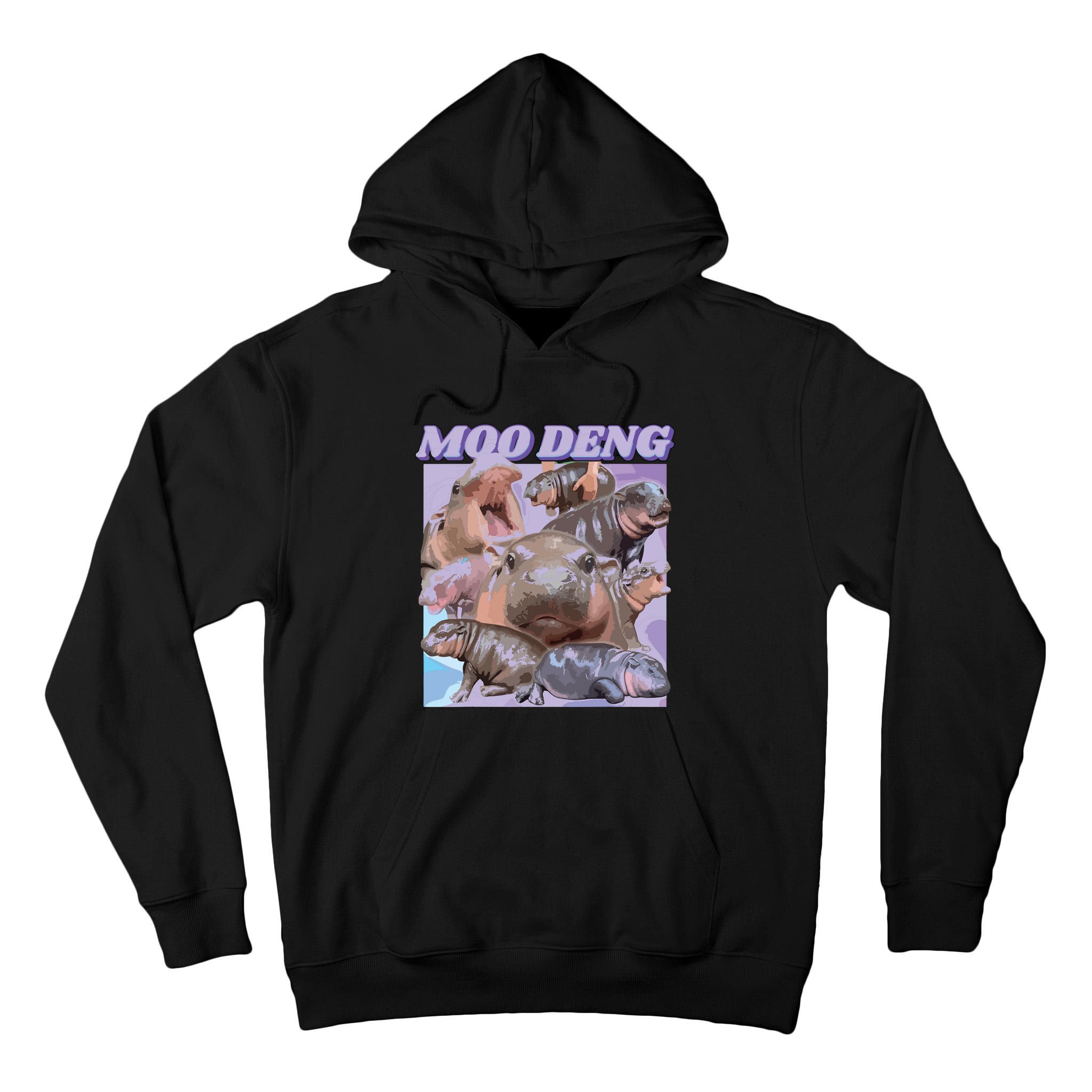Baby Hippo Moo Deng Tall Hoodie