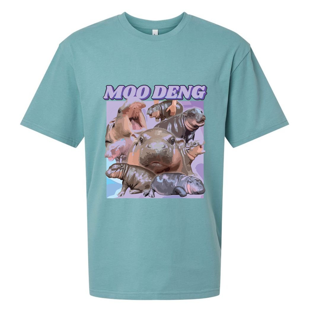 Baby Hippo Moo Deng Sueded Cloud Jersey T-Shirt