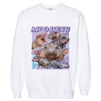 Baby Hippo Moo Deng Garment-Dyed Sweatshirt