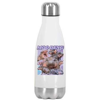 Baby Hippo Moo Deng Stainless Steel Insulated Water Bottle