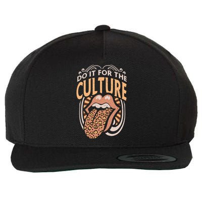 Black History Melanin Do It For The Culture Leopard Gift Wool Snapback Cap