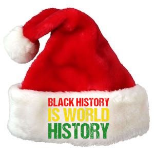 Black History Month Proud Black History is World History Premium Christmas Santa Hat