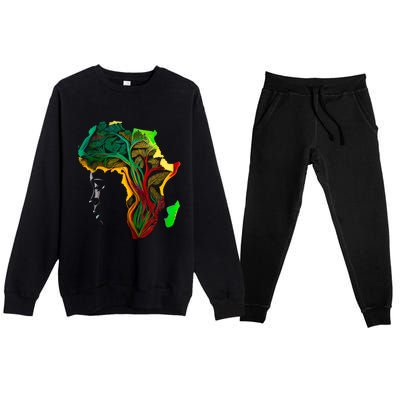 Black History Month Gift African American Ancestors' Roots Gift Premium Crewneck Sweatsuit Set