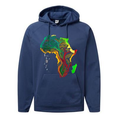 Black History Month Gift African American Ancestors' Roots Gift Performance Fleece Hoodie