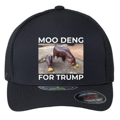 Baby Hippo Moo Deng Picks Trump President Flexfit Unipanel Trucker Cap