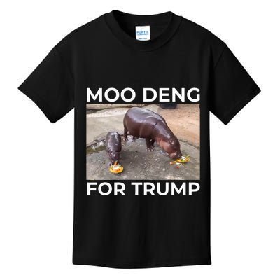 Baby Hippo Moo Deng Picks Trump President Kids T-Shirt