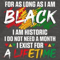 Black History Month For As Long As I Am Black I Am Historic Vector Backpack