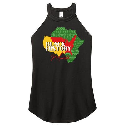 Black History Month Flag Map Women’s Perfect Tri Rocker Tank