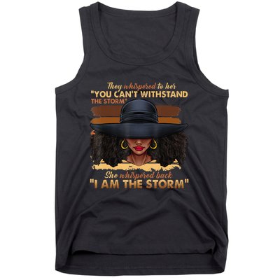 Black History Month African Woman Afro I Am The Storm Tank Top