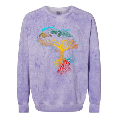 Black History Month African American Ancestors' Roots Colorblast Crewneck Sweatshirt