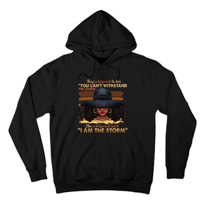 Black History Month African Woman Afro I Am The Storm Hoodie