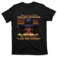 Black History Month African Woman Afro I Am The Storm T-Shirt