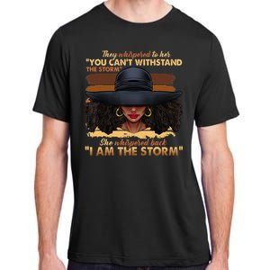 Black History Month African Woman Afro I Am The Storm Adult ChromaSoft Performance T-Shirt