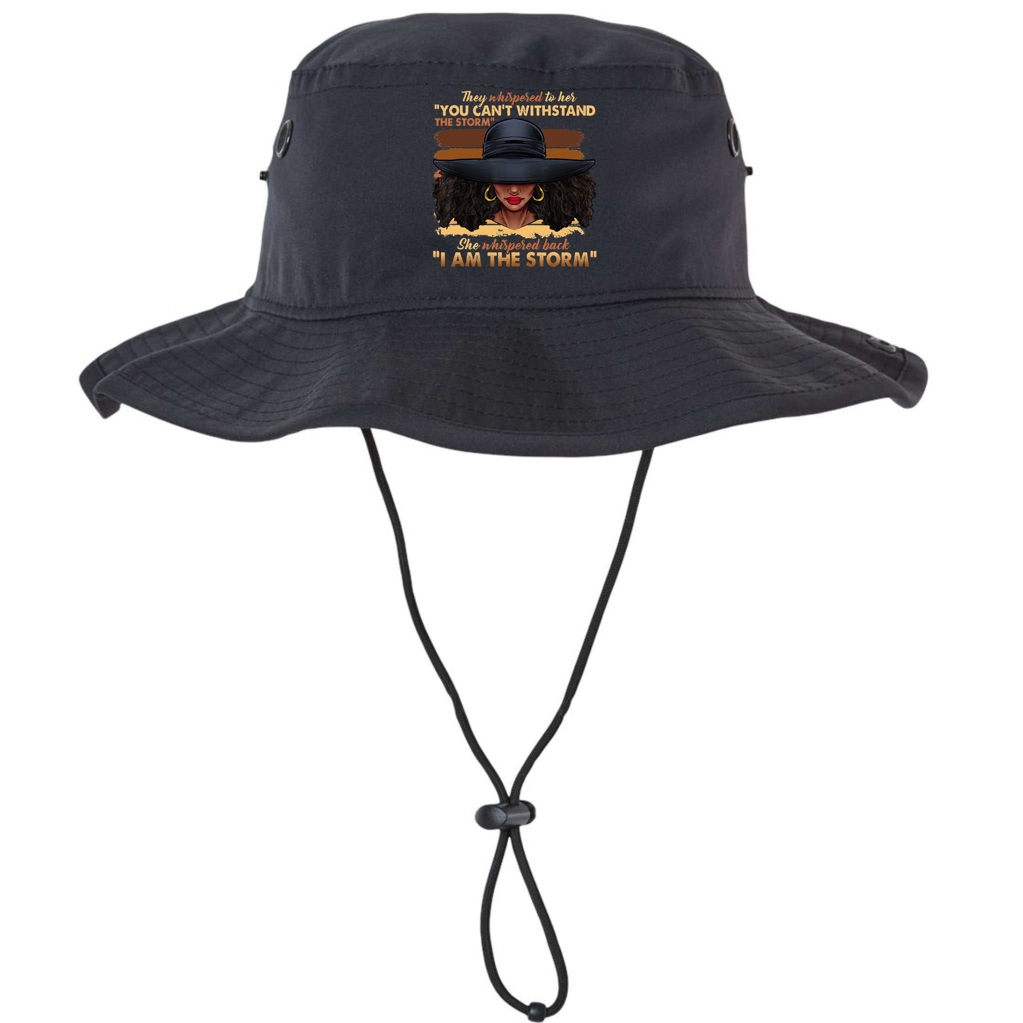 Black History Month African Woman Afro I Am The Storm Bucket Hat