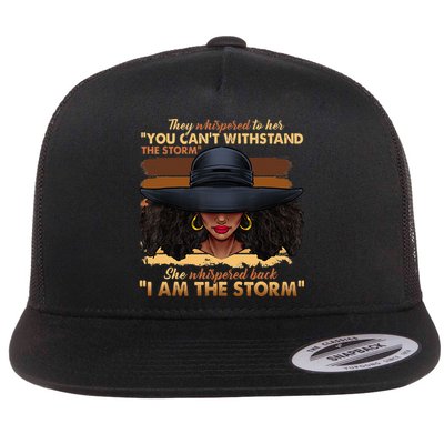 Black History Month African Woman Afro I Am The Storm Flatbill Hat