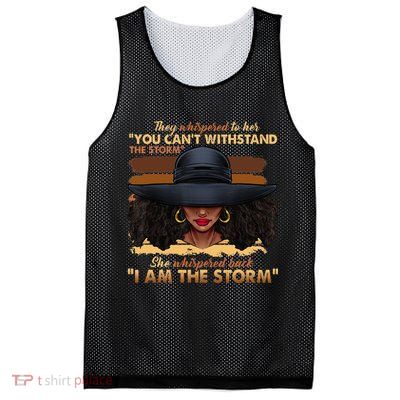 Black History Month African Woman Afro I Am The Storm Mesh Reversible Basketball Jersey Tank