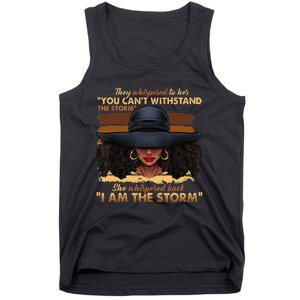 Black History Month African Woman Afro I Am The Storm Tank Top