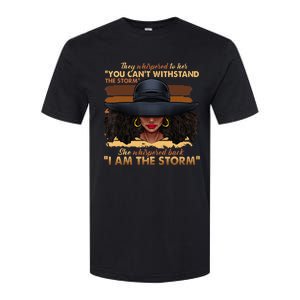 Black History Month African Woman Afro I Am The Storm Softstyle CVC T-Shirt