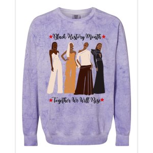 Black History Month African Sassy Unique Stand Unite Gift Colorblast Crewneck Sweatshirt