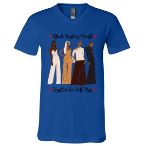 Black History Month African Sassy Unique Stand Unite Gift V-Neck T-Shirt