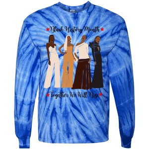 Black History Month African Sassy Unique Stand Unite Gift Tie-Dye Long Sleeve Shirt