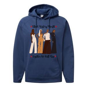 Black History Month African Sassy Unique Stand Unite Gift Performance Fleece Hoodie