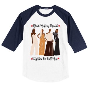 Black History Month African Sassy Unique Stand Unite Gift Baseball Sleeve Shirt