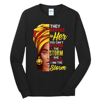 Black History Month African Woman Afro I Am The Storm Tall Long Sleeve T-Shirt