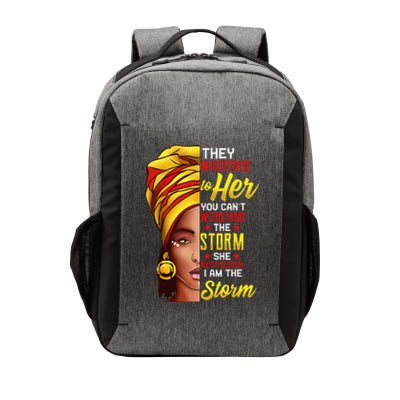 Black History Month African Woman Afro I Am The Storm Vector Backpack