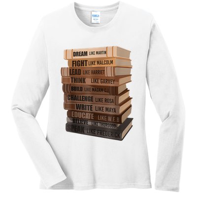Black History Month Black Leaders African American Teachers Ladies Long Sleeve Shirt
