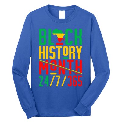 Black History Month 24/7/365 Juneteenth Proud Gift Long Sleeve Shirt