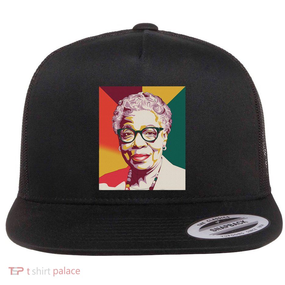 Black History Month Angelou Black Culture Flat Bill Trucker Hat