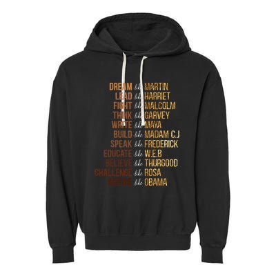 Black History Month Dream Like Martin African Leader Garment-Dyed Fleece Hoodie