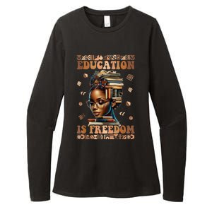 Black History Month Education Is Freedom Teacher Womens CVC Long Sleeve Shirt