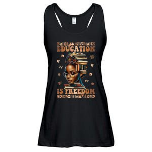 Black History Month Education Is Freedom Teacher Ladies Essential Flowy Tank