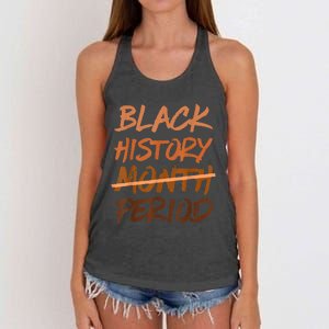 Black History Month Period Melanin African American Proud Women's Knotted Racerback Tank